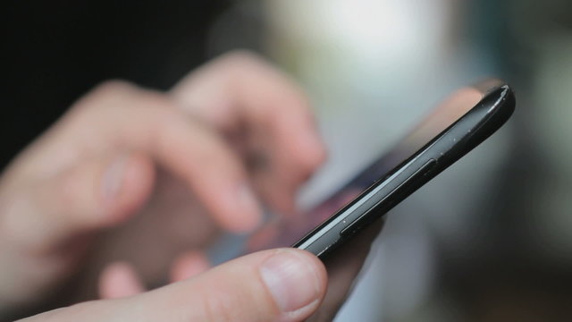 4G Smart Phone touching and swyping