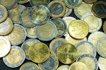 Viele Euro Münzen