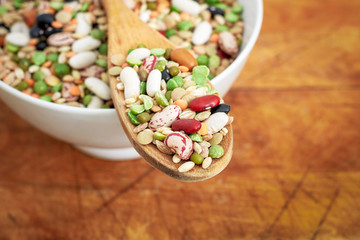 Mixed legumes and cereals