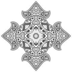 Vector henna tatoo mandala. Mehndi style.
