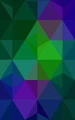 Obraz premium Multicolor dark green, blue polygonal design pattern, which consist of triangles and gradient in origami style.