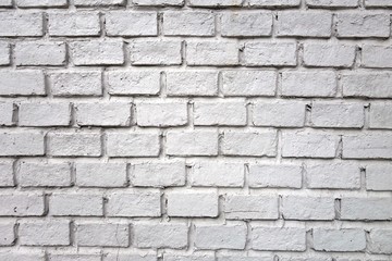 Painted white brick wall