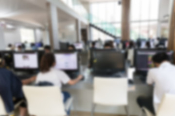 student use computer to access to internet for education