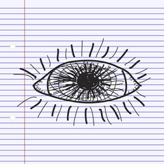 Simple doodle of an eye