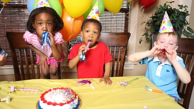 Children celebrating birthdays