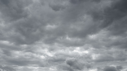 Storm sky, rain. Thunderclouds over horizon.