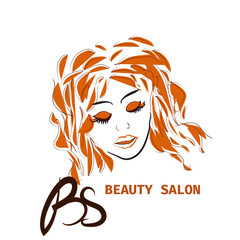 Hairstyle CARD FOR BEAUTY SALON IN VECTOR WITH BEAUTIFUL GIRL