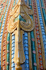 Colorful details on hindu temple 