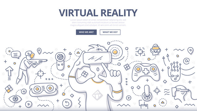 Virtual Reality Doodle Concept