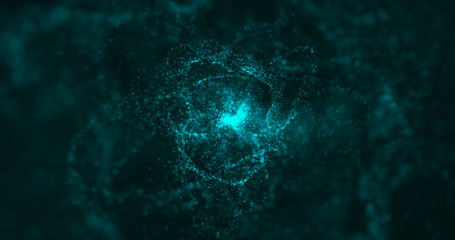 Naklejka premium Futuristic Particles Space Abstract Background