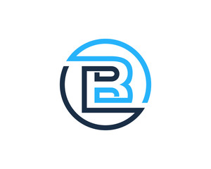 Letter B Lines Circle Logo