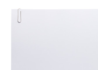 paperclip on white paper