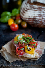 Roasted Tomatoes on Rustic Sourdough