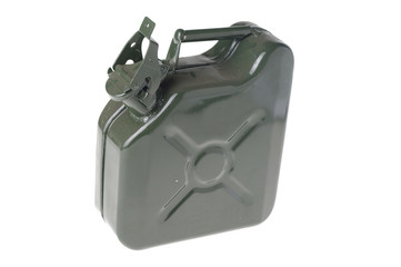 black metal canister isolated on white 