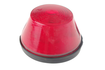 red emergency lamp isolated on white