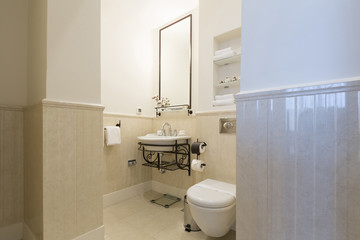 Hotel bathroom interior
