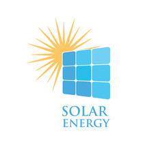 solar panels logo vector