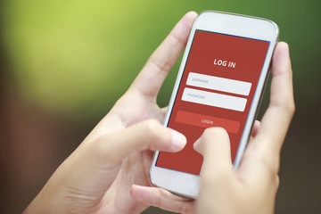 Log in on Smartphone