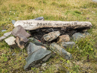 wir waren hier/Urlaubs-Markierung an der Barentsee
