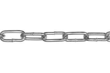 Fototapeta premium stainless chain isolated on white background.