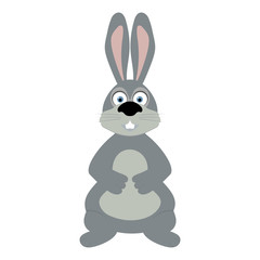 Fototapeta na wymiar cartoon rabbit on white background