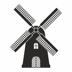 Windmill icon - obrazy, fototapety, plakaty