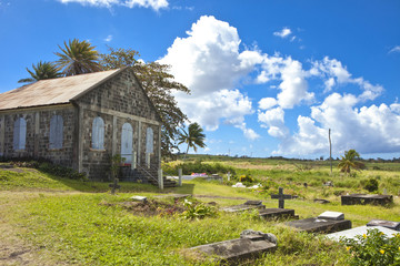 Fototapeta na wymiar traditional church in caribbean on St Kitts