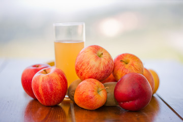 fruits and juice