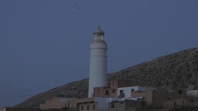 Lighthouse in Boilers village, Tamri, Morocco