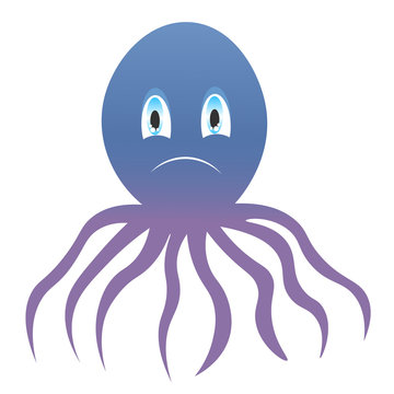 icon sad octopus