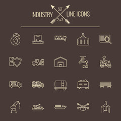 Industry icon set.