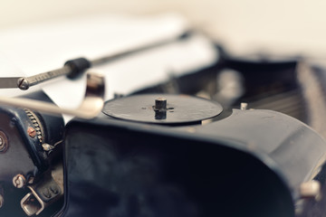 details of old vintage typewriter