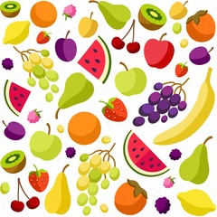 Background, fruit, berries, white, colored. 
