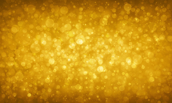 gold glitter background sparkles, elegant golden bokeh lights background, small circles shapes floating in air, magical sparkle background design