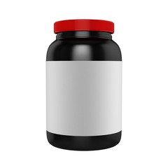 Protein Jar with Red Cap