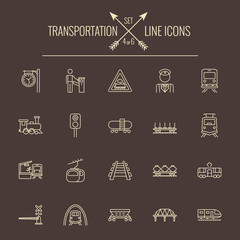 Transportation icon set.