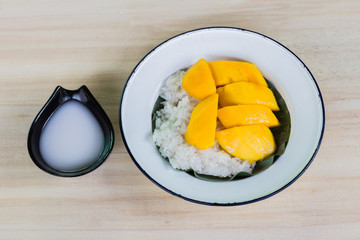 Mango Sticky Rice with Wood