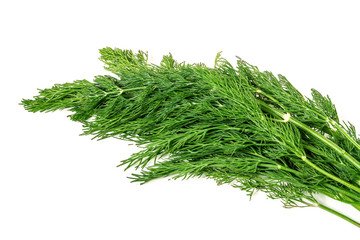 ripe green dill isolated on white background
