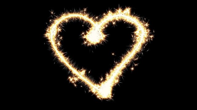 New Year Sparkler Heart