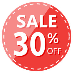 Red Hot Sale 30% Off Label