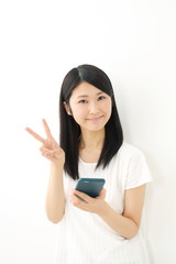 スマートフォン・若い女性