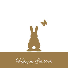 Obraz premium Osterhase & Schmetterling - Happy Easter