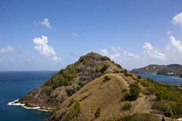 Fototapeta na wymiar Pigeon Island is a leading attraction on the Caribbean Island of Saint Lucia