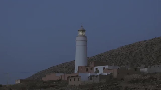 Lighthouse in Boilers village, Tamri, Morocco