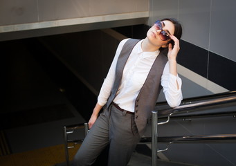 Fototapeta premium Alyona in a business suit