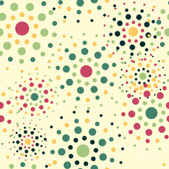 Circles seamless pattern. Vector background.
