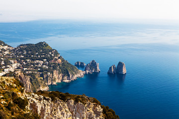 Obrazy na Szkle  Widok z wybrzeża Amalfi we Włoszech