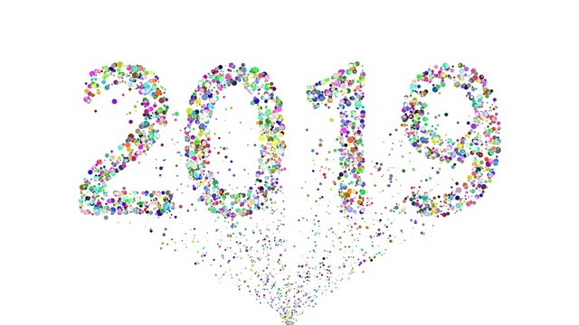 Happy new year 2019 explosion