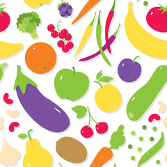fruit and vegetables pattern