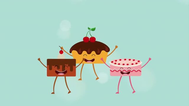 Animated dessert icon design, Video Animation